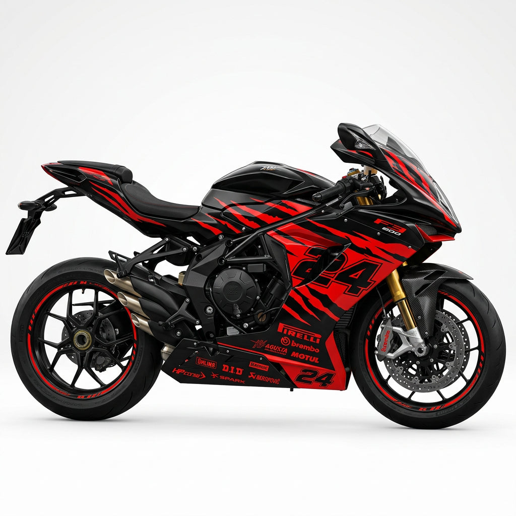MV Agusta F3 Racing Graphics Kit Red Black