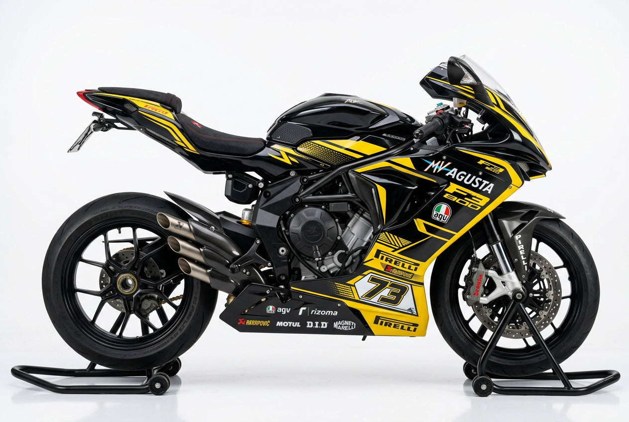 MV Agusta F3 800 Yellow Black Graphics Kit