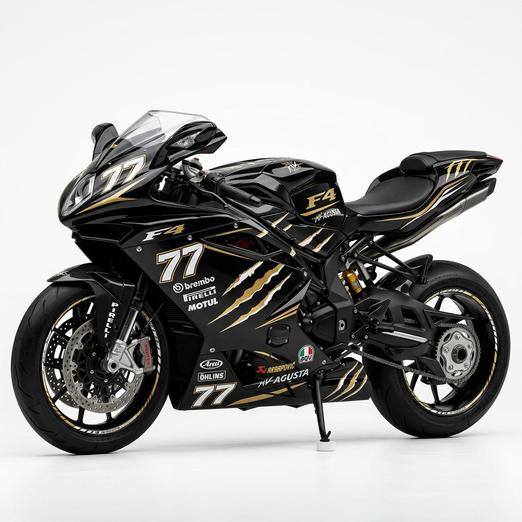 MV Agusta F4 Racing Graphics Kit White Gold