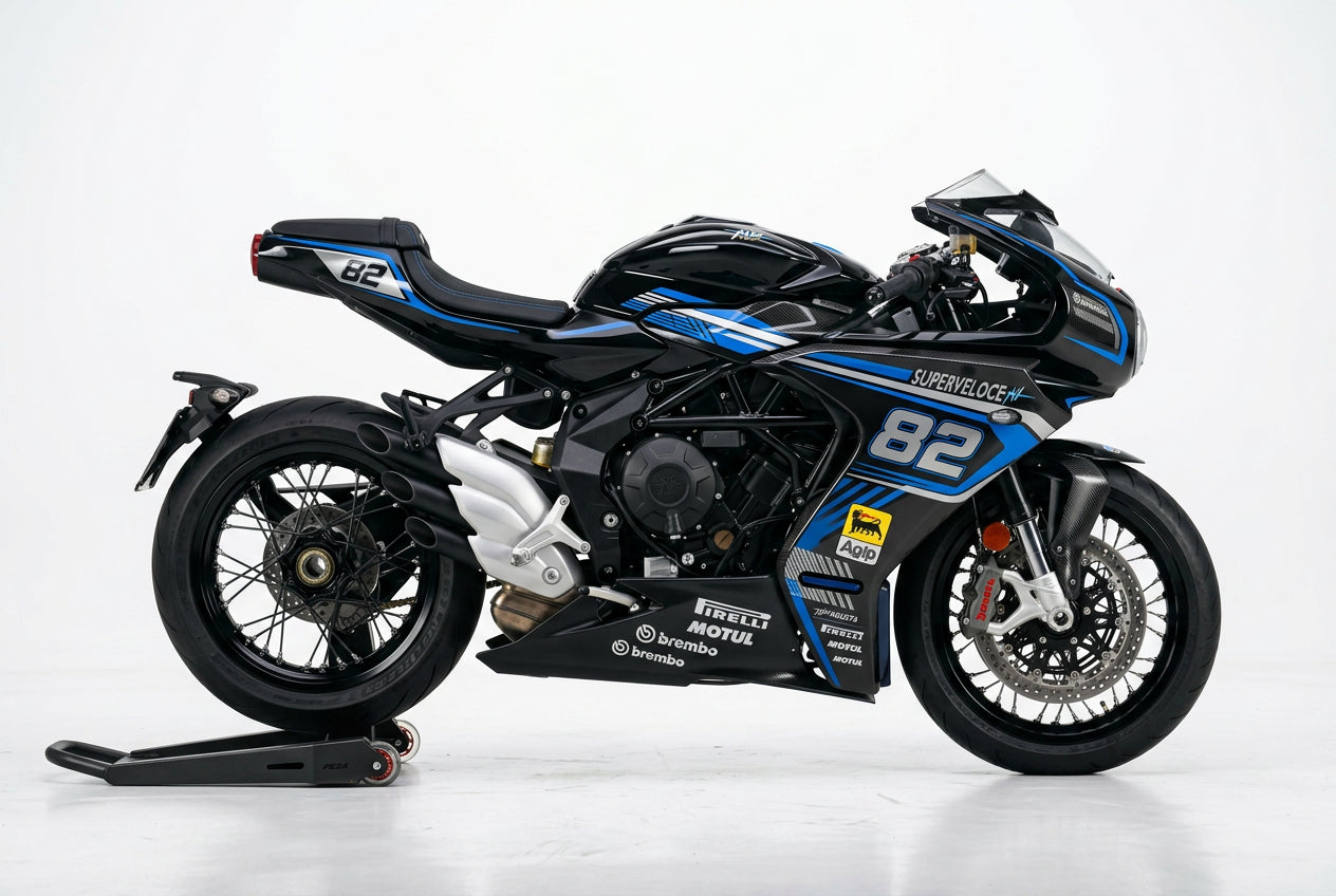 MV Agusta Superveloce 800 Blue Silver Graphics Kit
