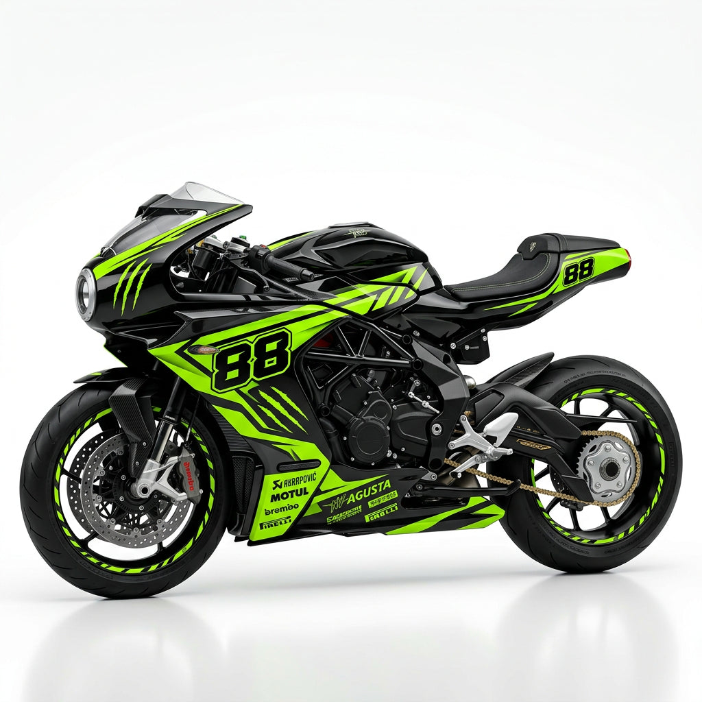 MV Agusta Superveloce Neon Green Black Graphics Kit