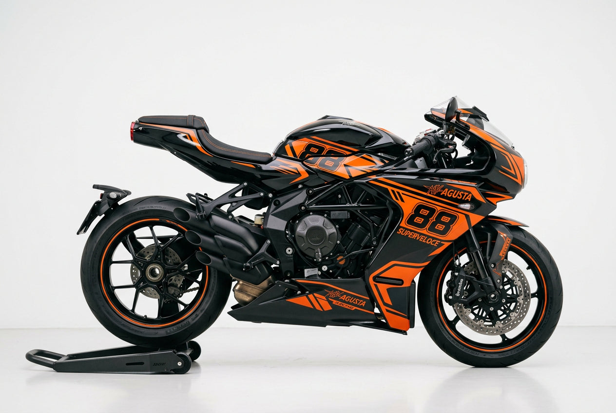 MV Agusta Superveloce 800 Orange Black Graphics Kit