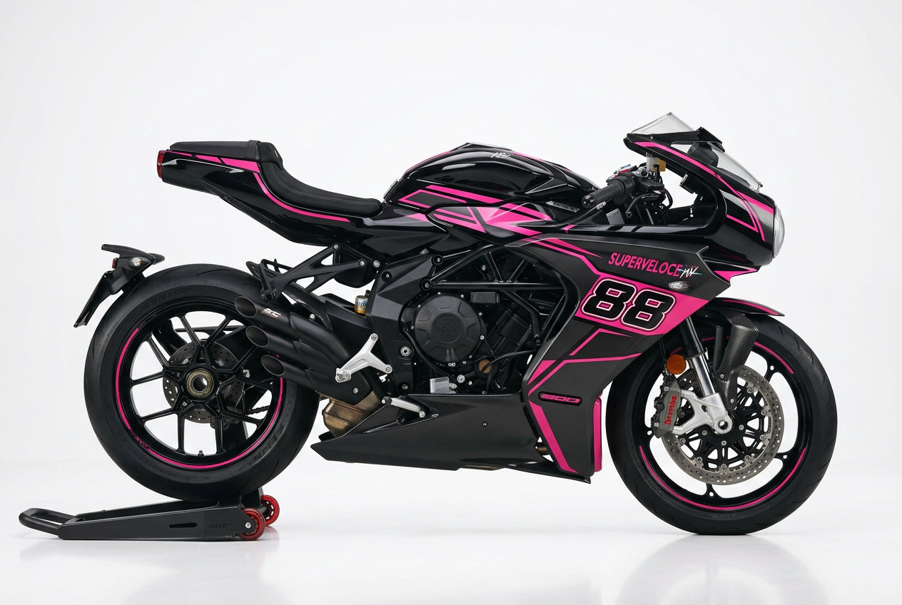 MV Agusta Superveloce 800 Pink Black Graphics Kit