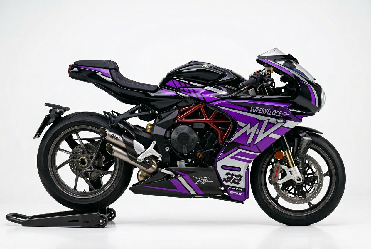 MV Agusta Superveloce 800 Purple Silver Graphics Kit
