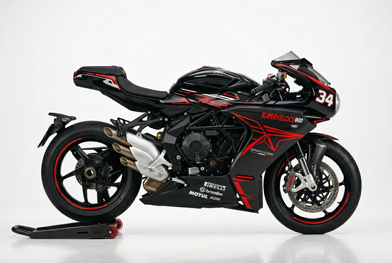 MV Agusta Superveloce 800 Red Black Graphics Kit