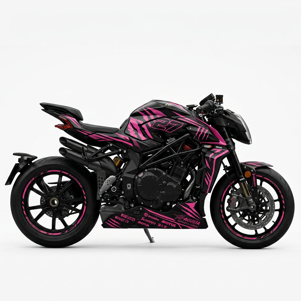MV Agusta Brutale 1000 Pink Black Graphics Kit