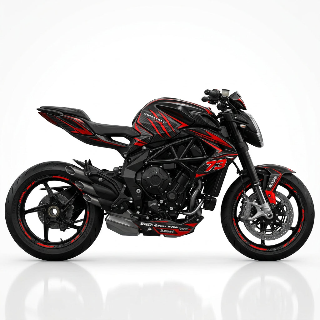 MV Agusta Brutale 800 Carbon Red Graphics Kit