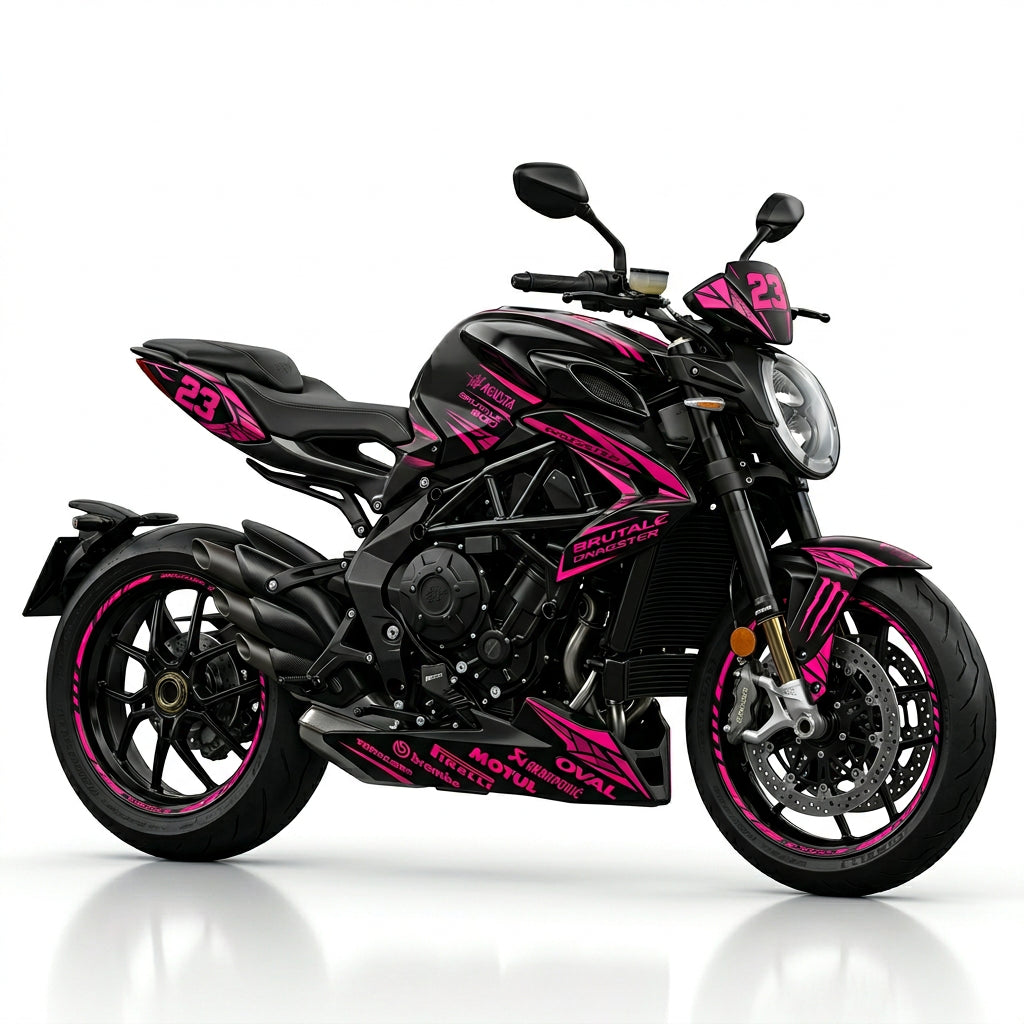 MV Agusta Brutale 800 Pink Black Graphics Kit