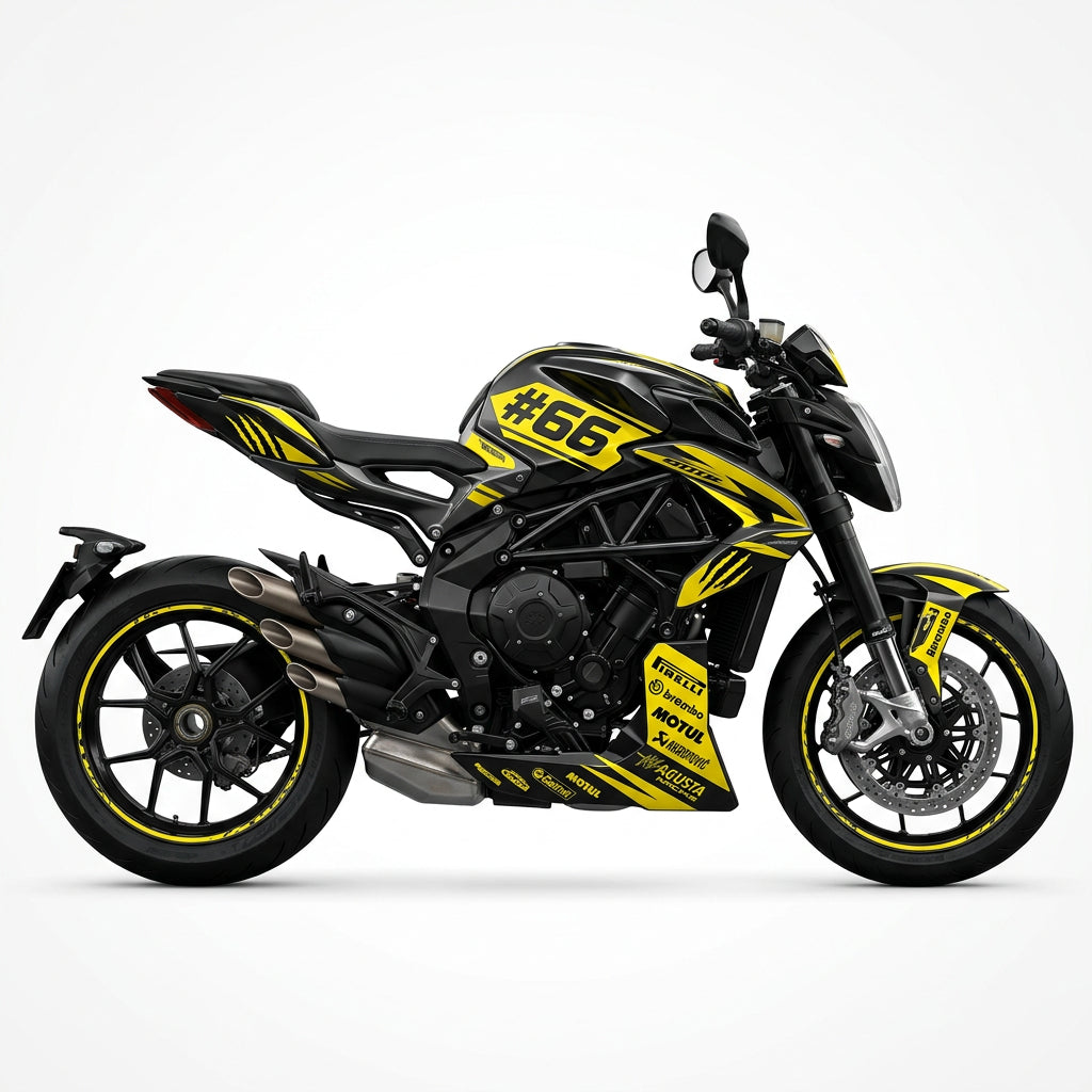 MV Agusta Brutale 800 Yellow Black Graphics Kit