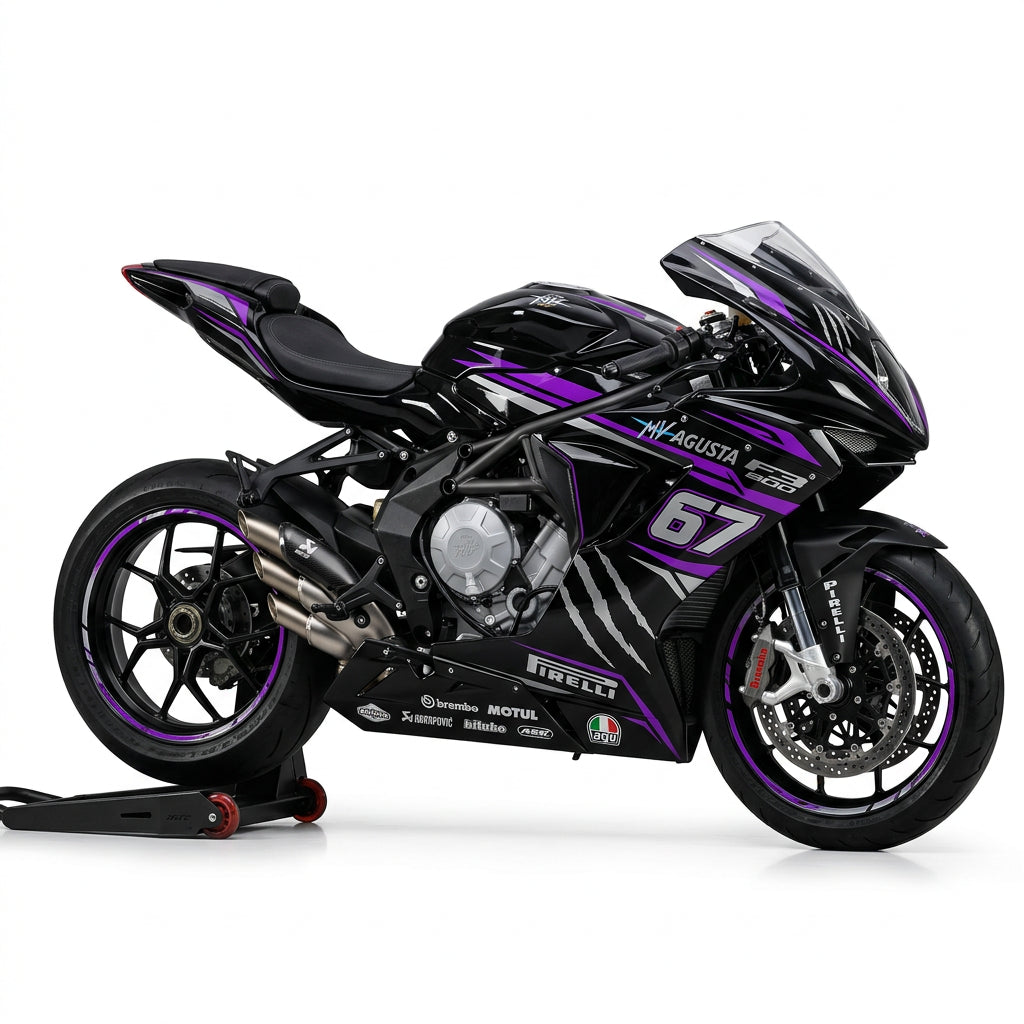MV Agusta F3 Purple Silver Graphics Kit
