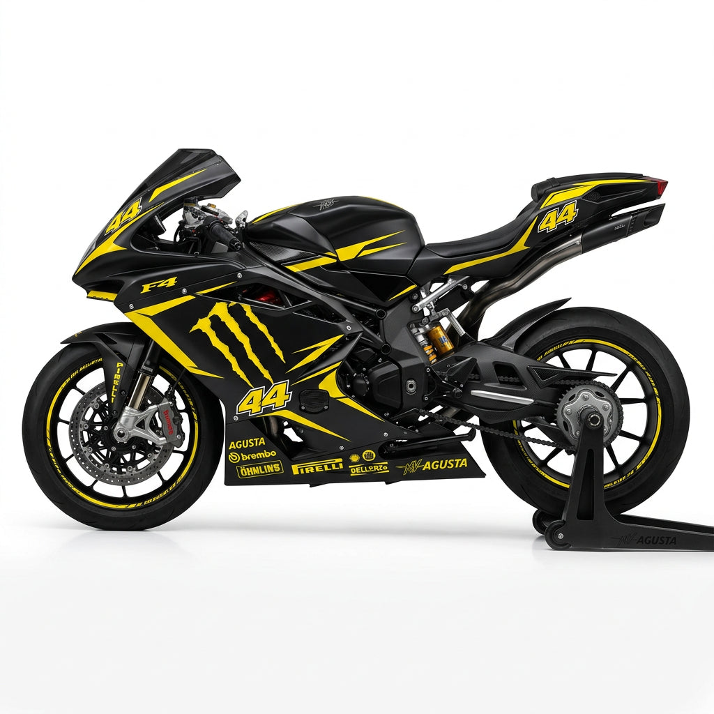 MV Agusta F4 Yellow Black Graphics Kit