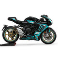MV Agusta Superveloce Cyan White Graphics Kit