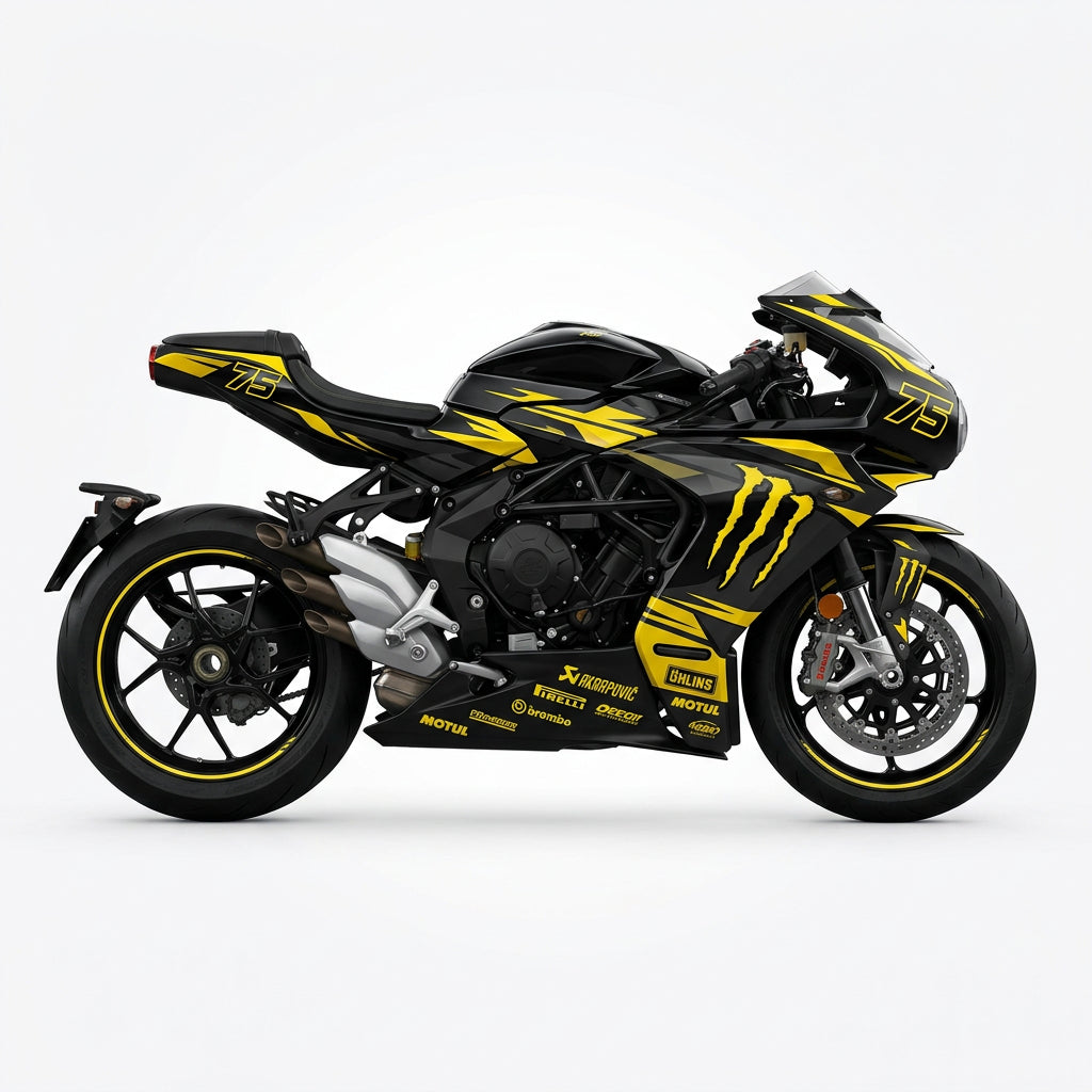 MV Agusta Superveloce Yellow Black Graphics Kit