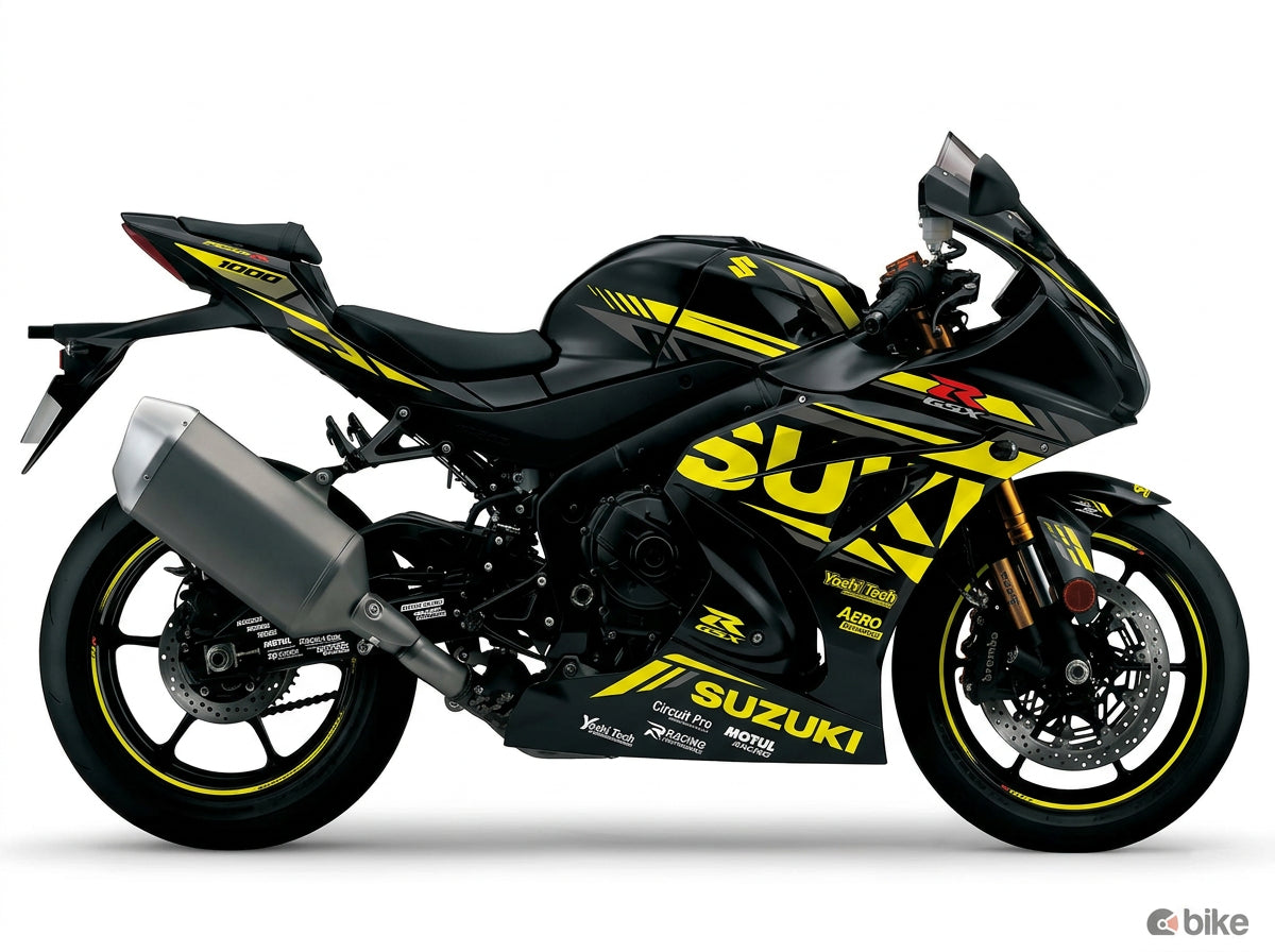 Suzuki GSX-R1000 Yellow Black Racing Decal Kit