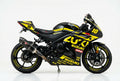 Suzuki GSX-R1000 graphics kit in yellow and black side view