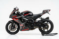 Suzuki GSX-R600 graphics kit in carbon and red side view
