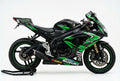Suzuki GSX-R600 graphics kit in green and black side view