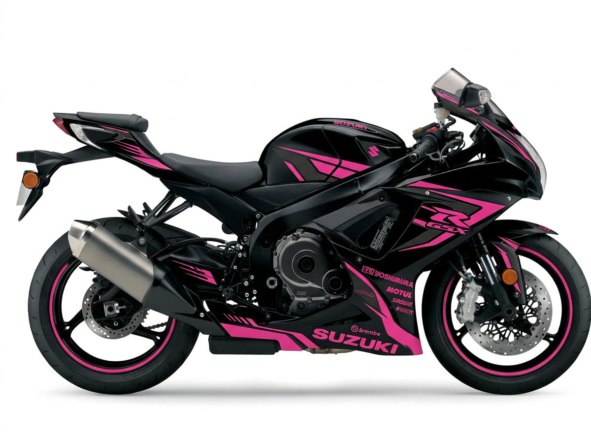 Suzuki GSX-R600 Pink Black Racing Decal Kit