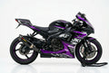 Suzuki GSX-R600 graphics kit in purple and silver side view