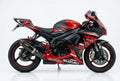 Suzuki GSX-R600 graphics kit in red and black side view