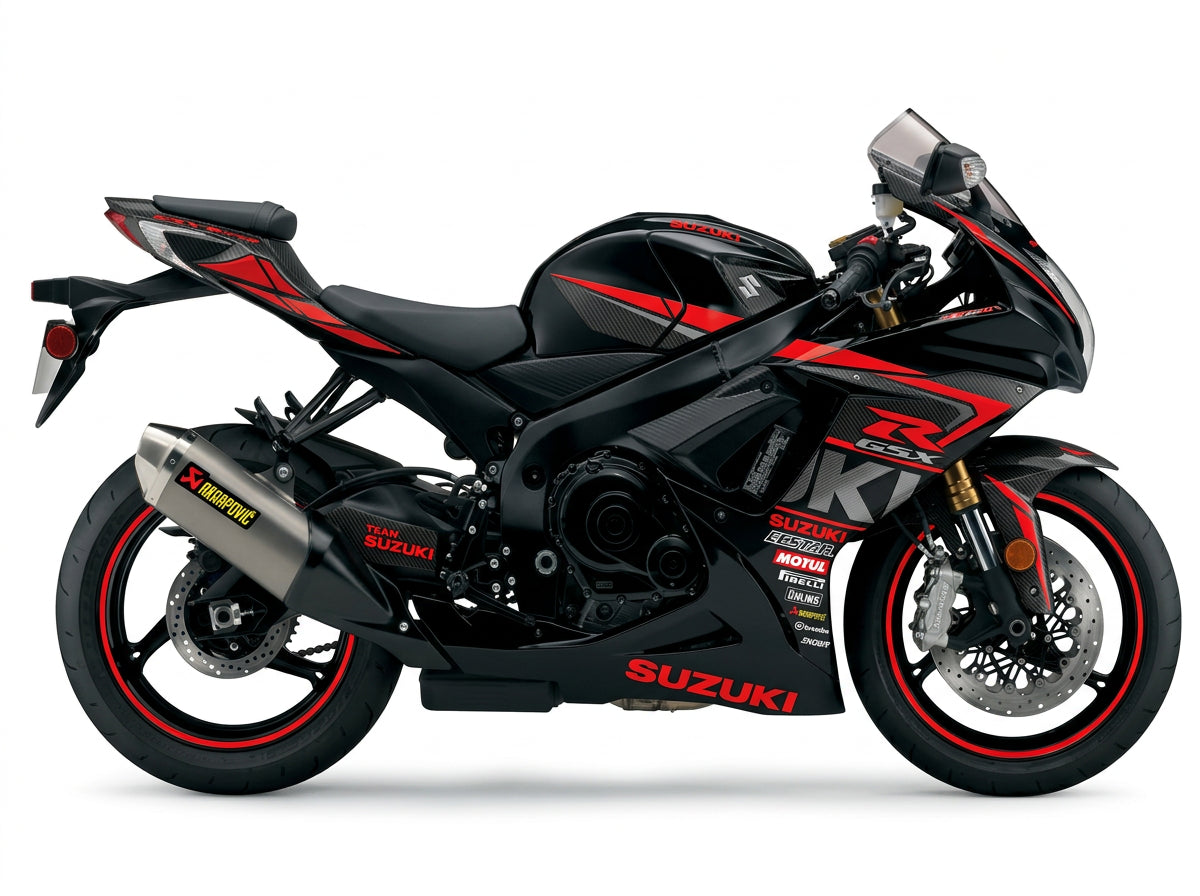 Suzuki GSX-R750 Carbon Red Racing Decal Kit