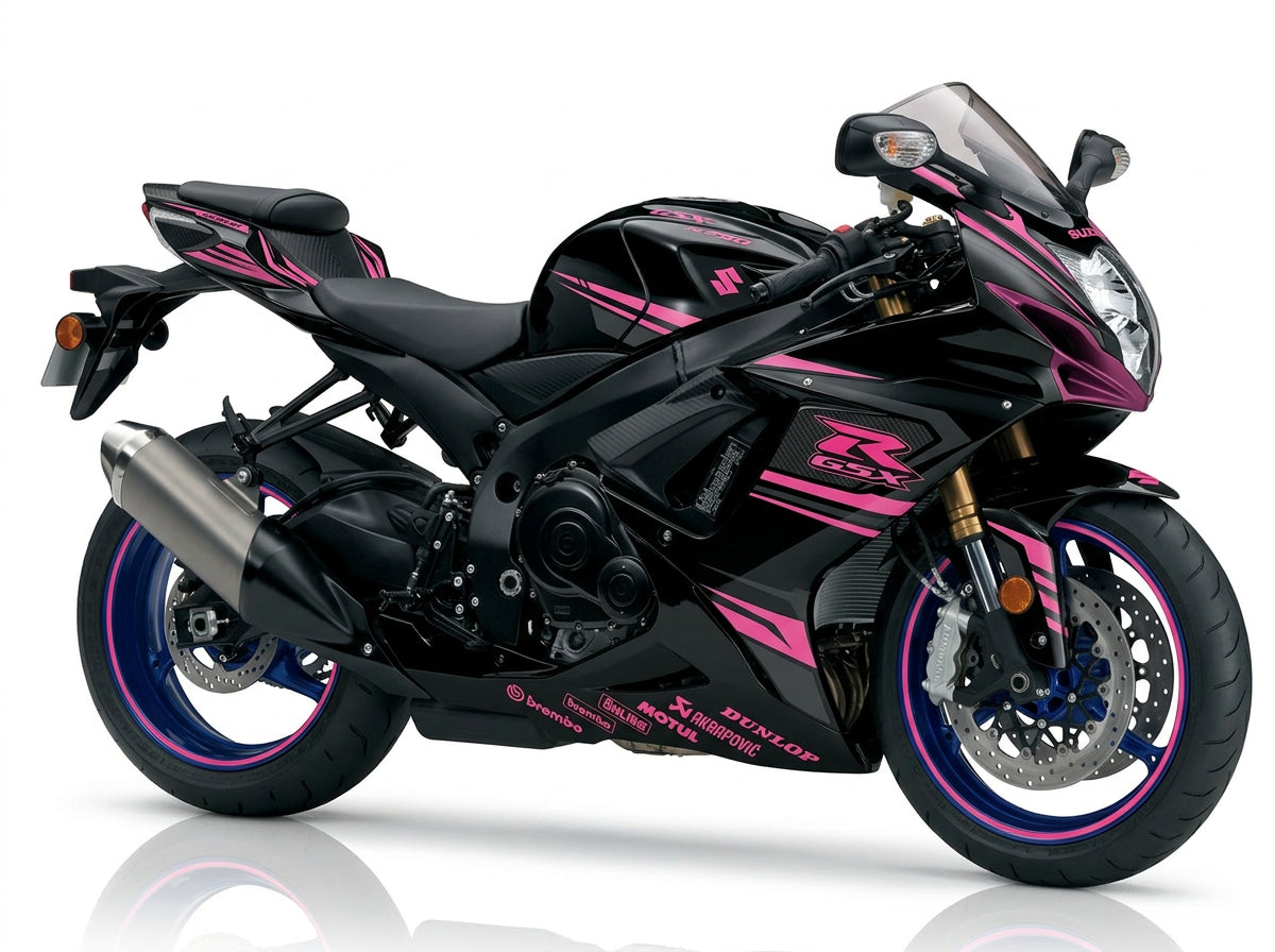 Suzuki GSX-R750 Pink Black Racing Decal Kit