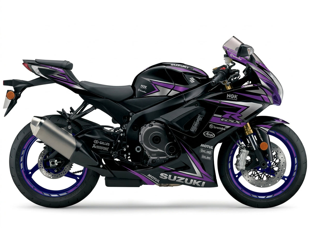 Suzuki GSX-R750 Purple Silver Racing Decal Kit