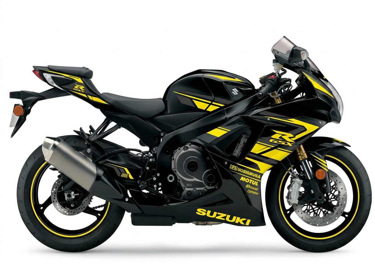 Suzuki GSX-R750 Yellow Black Racing Decal Kit