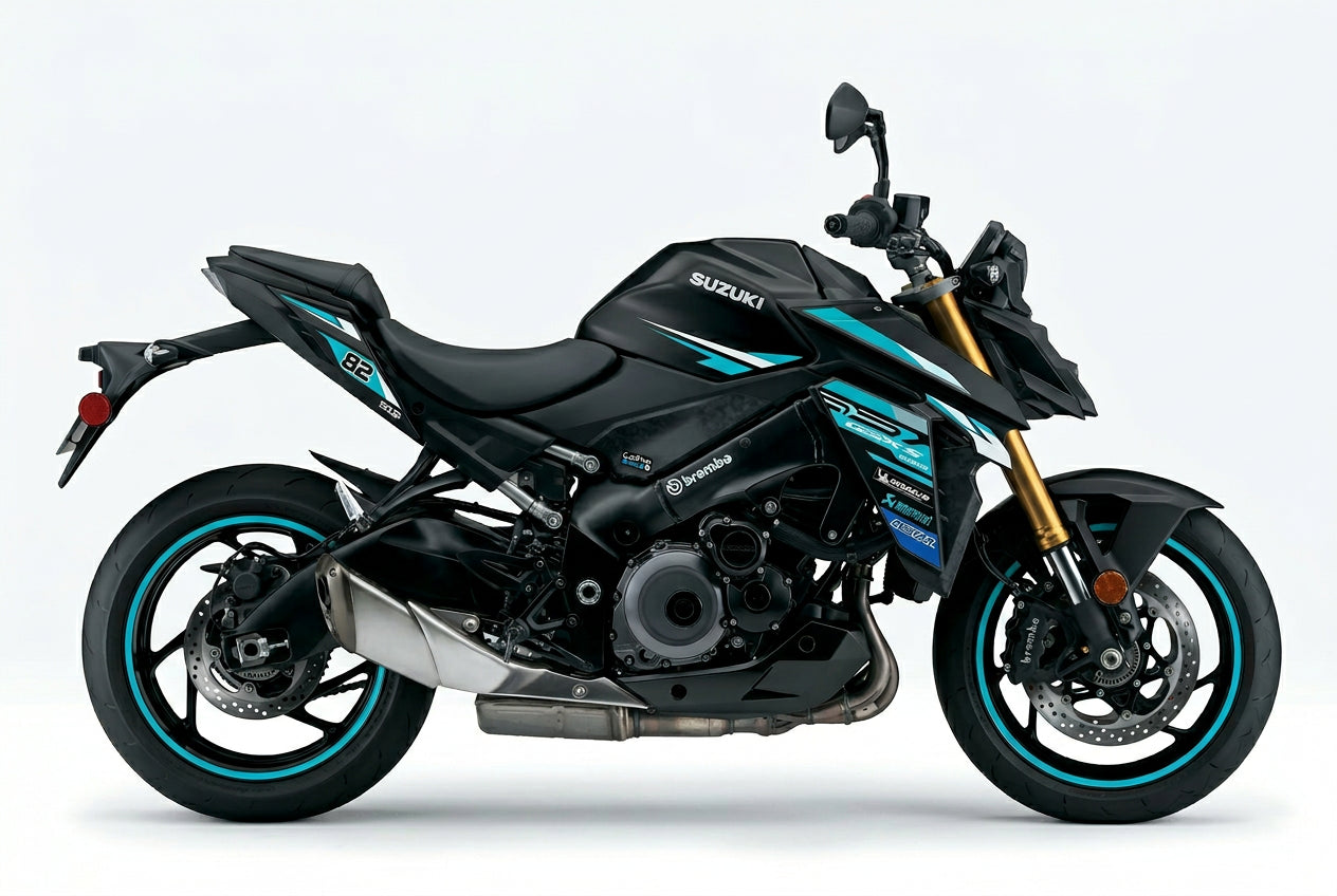 Suzuki GSX-S1000 Cyan White Decal Kit