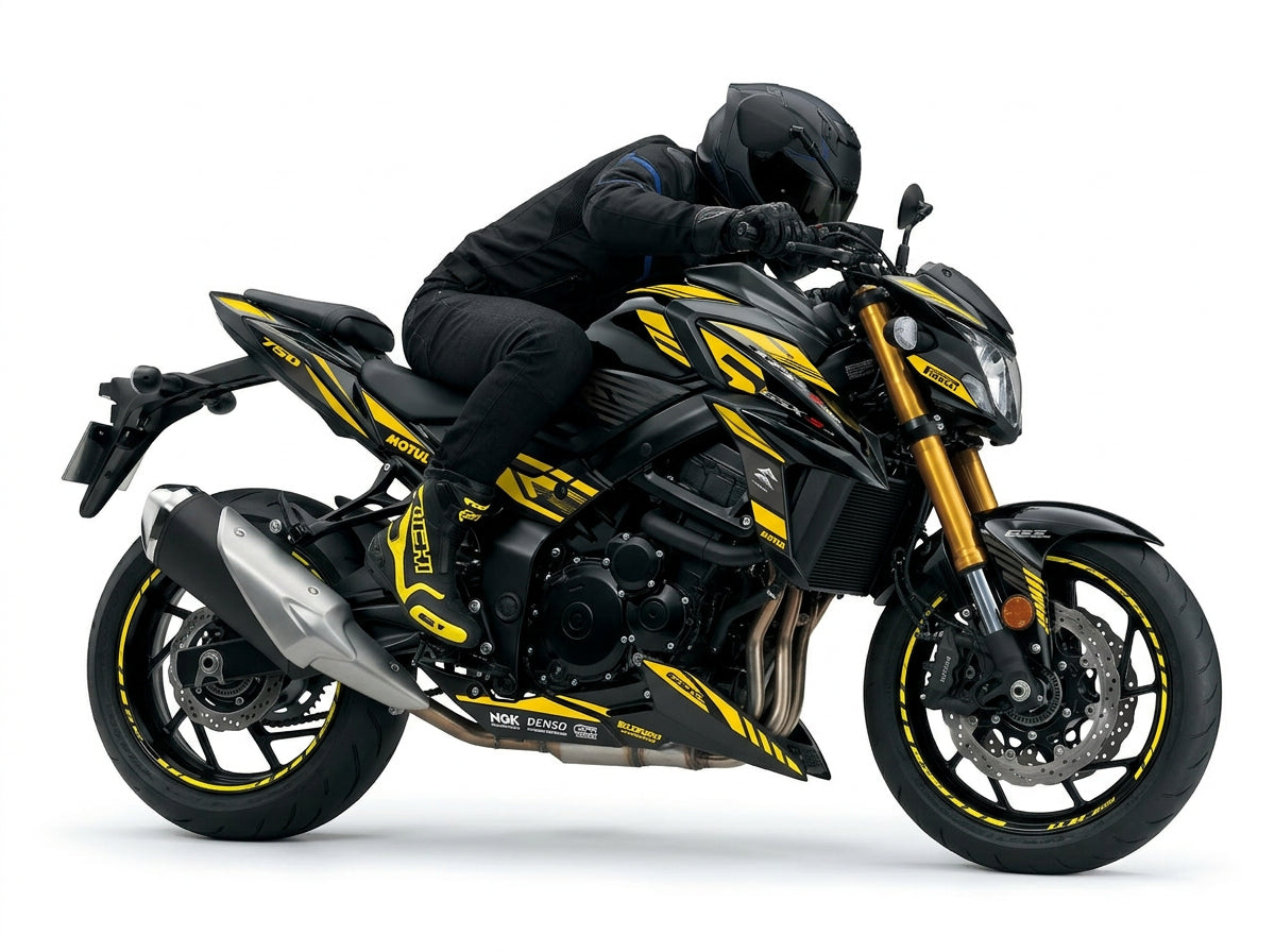Suzuki GSX-S750 Yellow Black Decal Kit