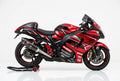 Suzuki Hayabusa graphics kit in red and black side view