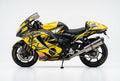 Suzuki Hayabusa graphics kit in yellow and black side view