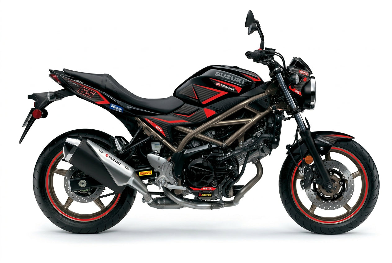 Suzuki SV650 Carbon Red Decal Kit