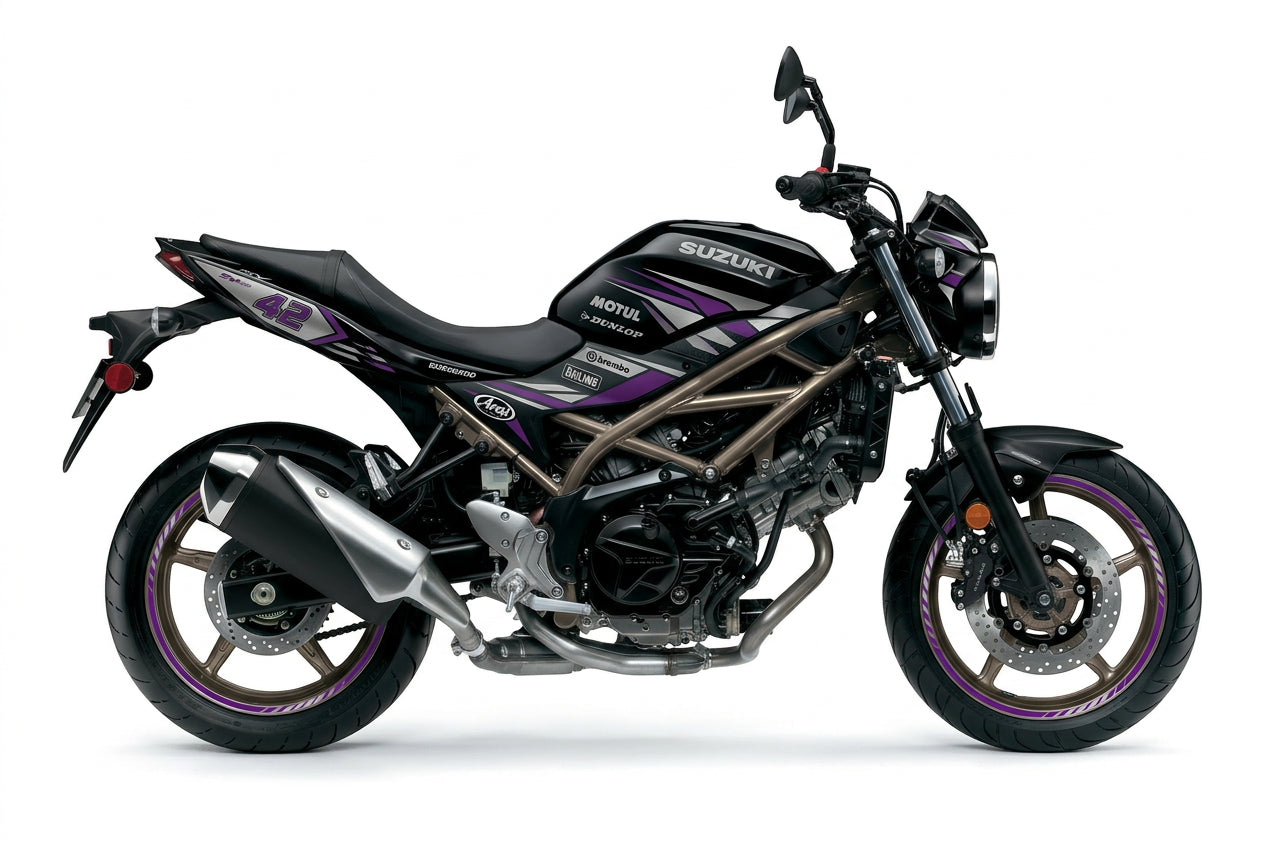 Suzuki SV650 Purple Silver Decal Kit