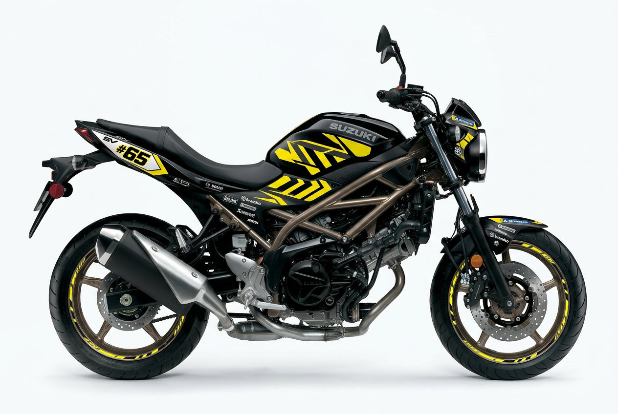 Suzuki SV650 Yellow Black Decal Kit