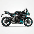 Triumph Daytona 660 Cyan White Graphics Kit