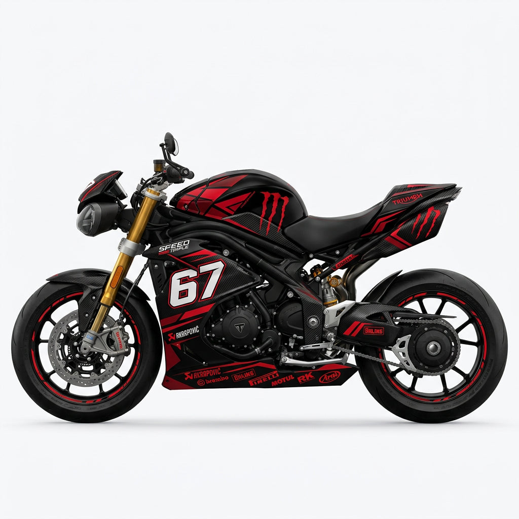 Triumph Speed Triple Carbon Red Graphics Kit