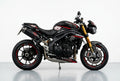Triumph Speed Triple carbon red decals on black paint side view