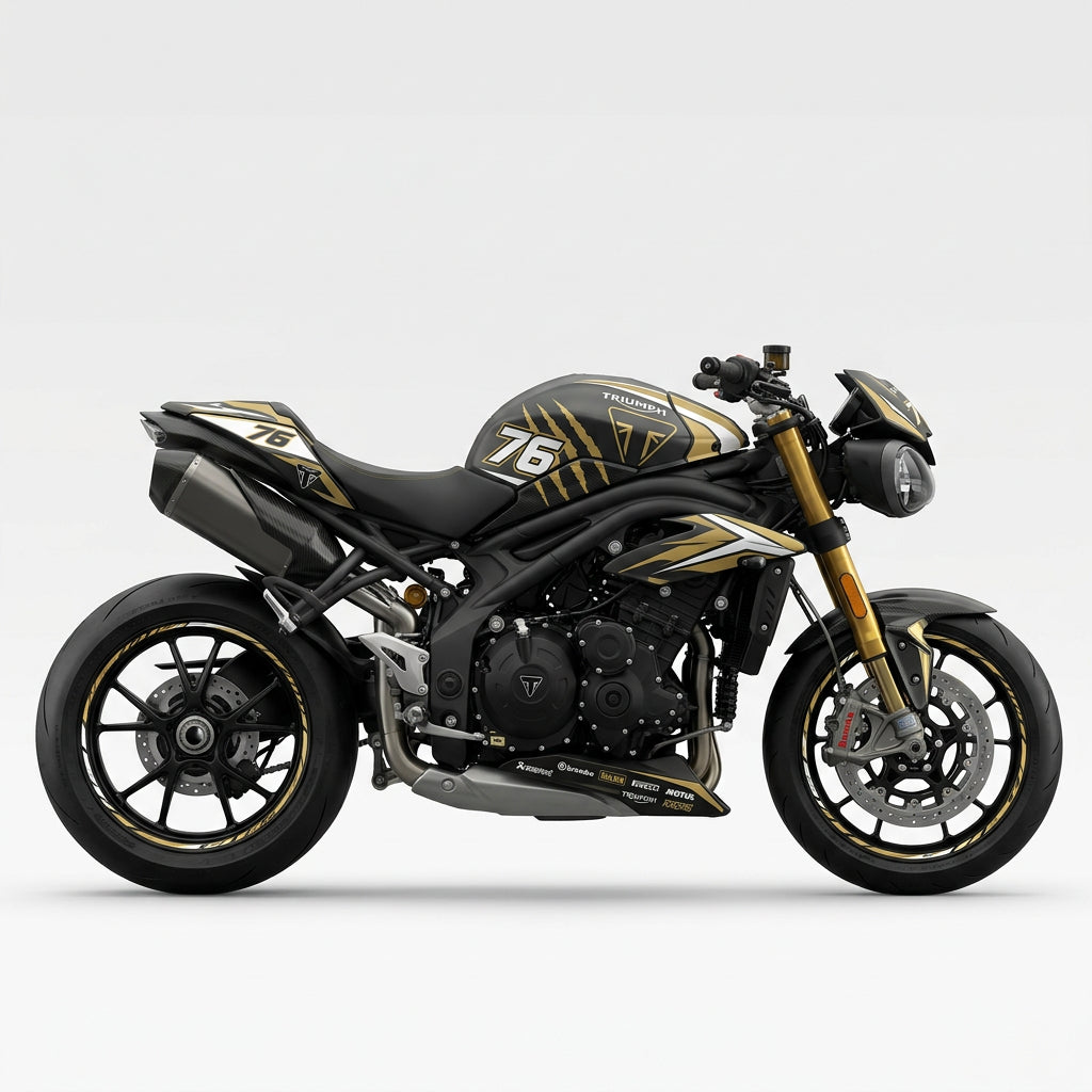 Triumph Speed Triple White Gold Premium Graphics Kit