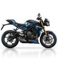 Triumph Street Triple Blue Silver Metallic Graphics Kit