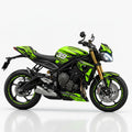 Triumph Street Triple Neon Green Black Graphics Kit