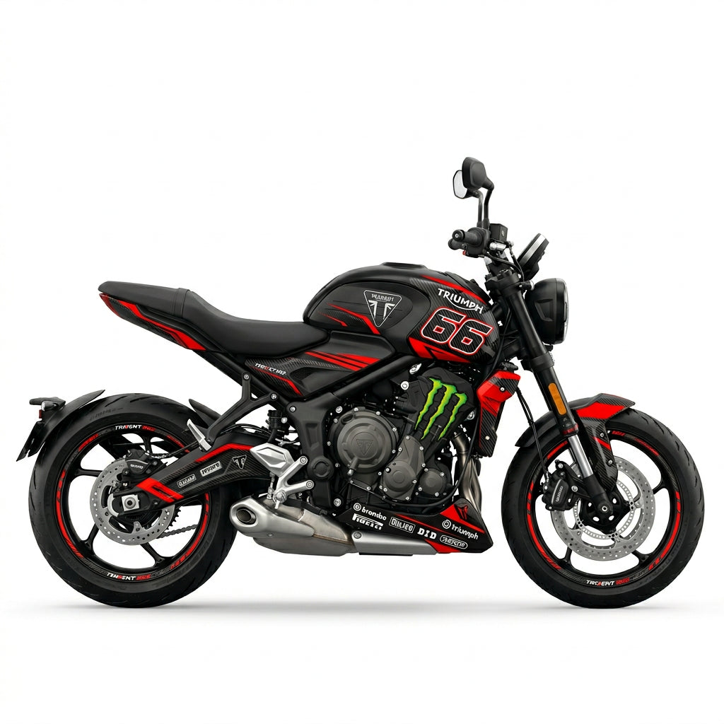 Triumph Trident 660 Carbon Red Graphics Kit