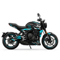 Triumph Trident 660 Cyan White Graphics Kit