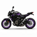 Yamaha MT-07 Purple Silver Decal Kit