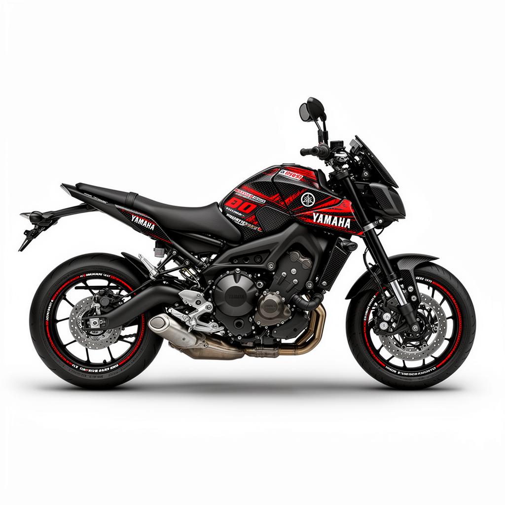 Yamaha MT-09 Carbon Red Decal Kit