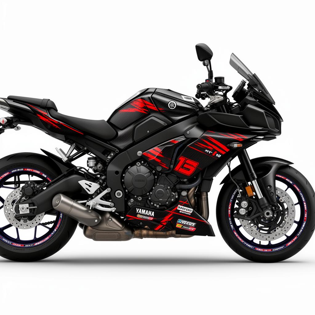 Yamaha MT-10 Carbon Red Decal Kit