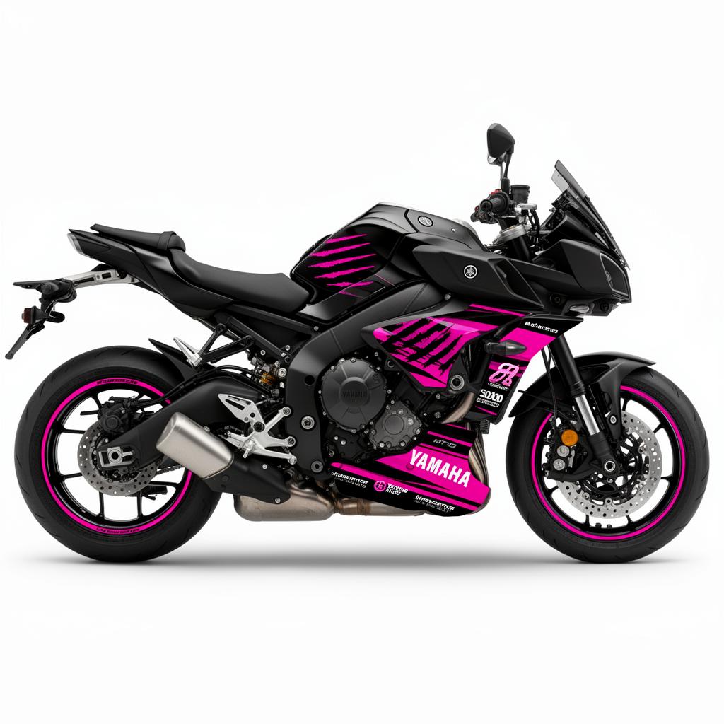 Yamaha MT-10 Pink Black Decal Kit