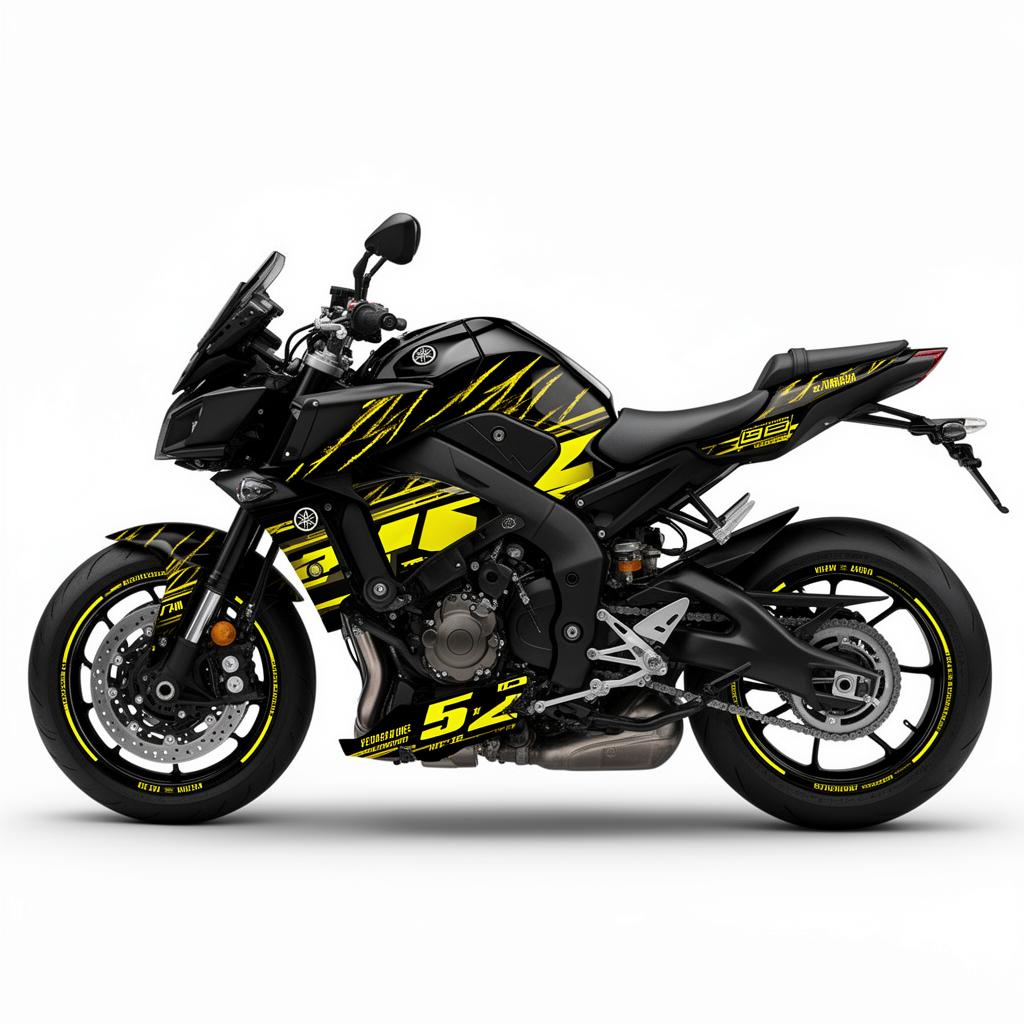 Yamaha MT-10 Yellow Black Decal Kit