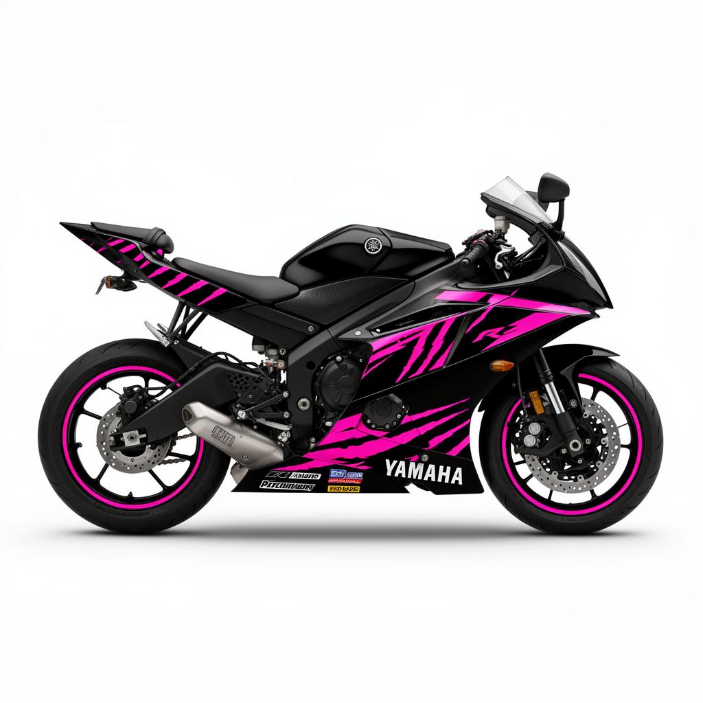 Yamaha YZF-R6 Pink Black Decal Kit